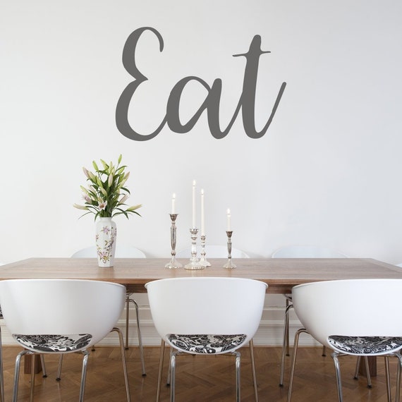 eat wall decal wall quote kitchen decals dining room | etsy