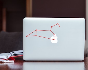 Leo constellation laptop decal zodiac stars for Leo birthdays stickers for laptops celestial decals for tech lovers