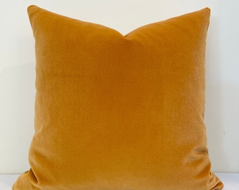 Gold velvet pillow cover 18x18 20x20 22x22 24x24 26x26 Cotton velvet pillow