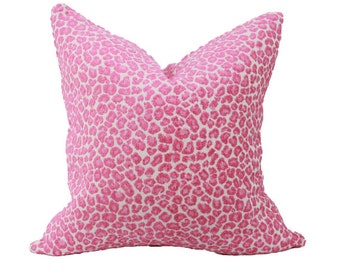 pink leopard pillow