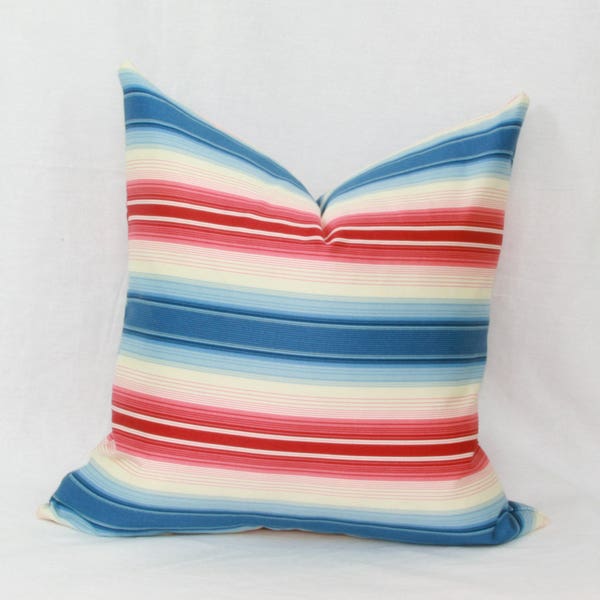 Red Blue Pillow Etsy