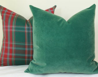 Forest green velvet throw pillow cover 18x18 20x20 22x22 24x24 26x26 Euro sham green Lumbar pillow 12x20 12x24 14x24 14x26 16x24 16x26