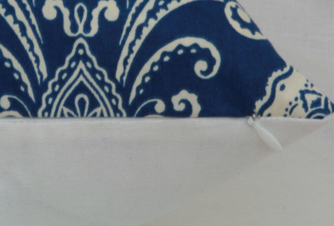 Blue & White Decorative Throw Pillow Cover 18x18 Pillow Cover Etsy