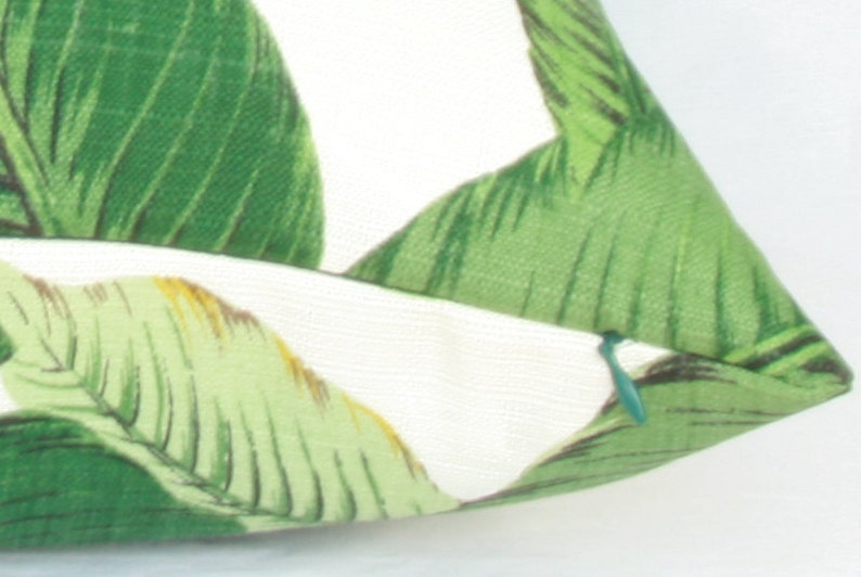 Palm leaf Banana leaf Tropical outdoor pillow cover 18x18 20x20 22x22 24x24 26x26 28x28 Euro sham Lumbar pillow Tommy Bahama image 3