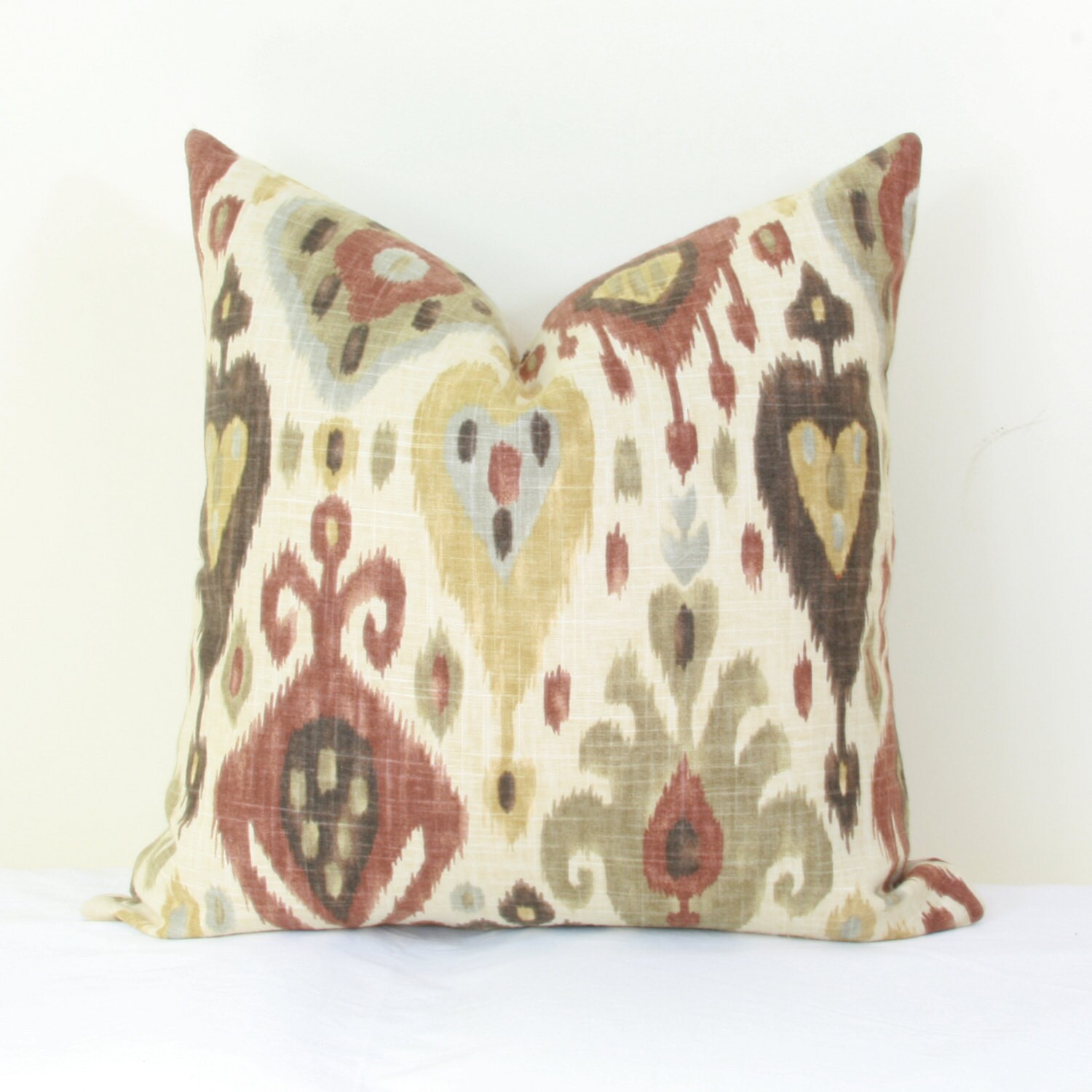 Brown tan ikat pillow cover 18x18 20x20 22x22 24x24 26x26 Euro Etsy