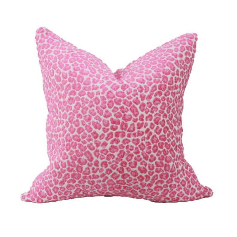 Pink cheetah decorative throw pillow cover. 12x18 12x20 12x24 Etsy