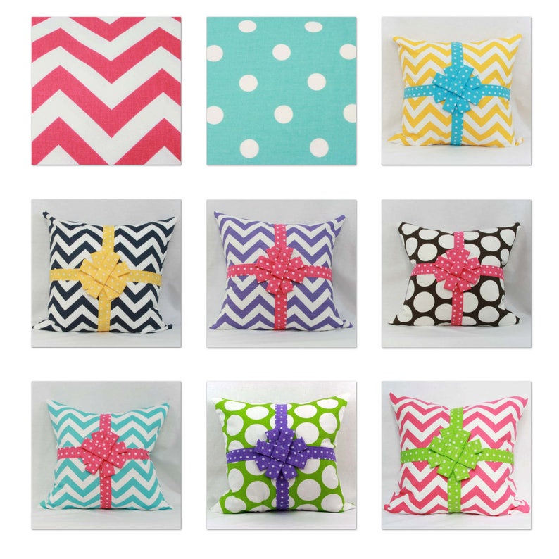18/' x 18 children/'sgirl/'s pillow.nursery pillow. Mix /& match decorative throw pillow with ribbon and bow
