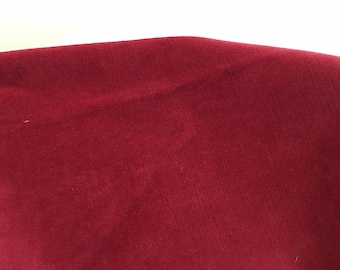 Cranberry red velvet decorative throw pillow cover.