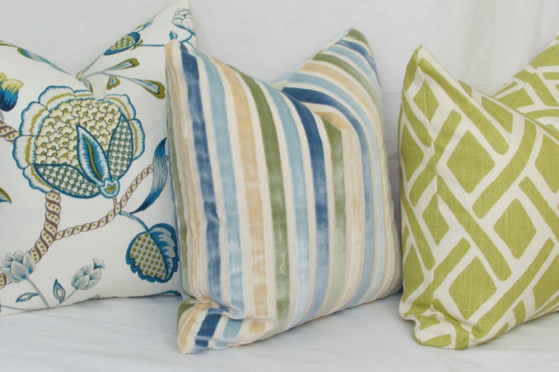Blue Pillow Covers 18x18 20x20 Pillow Cover 22x22 Pillow Cover Etsy