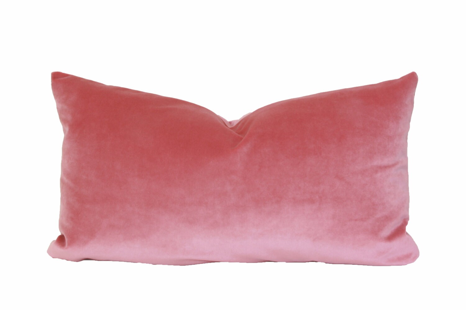 Rose pink velvet throw pillow cover Lumbar pillow 12x16 12x18 Etsy