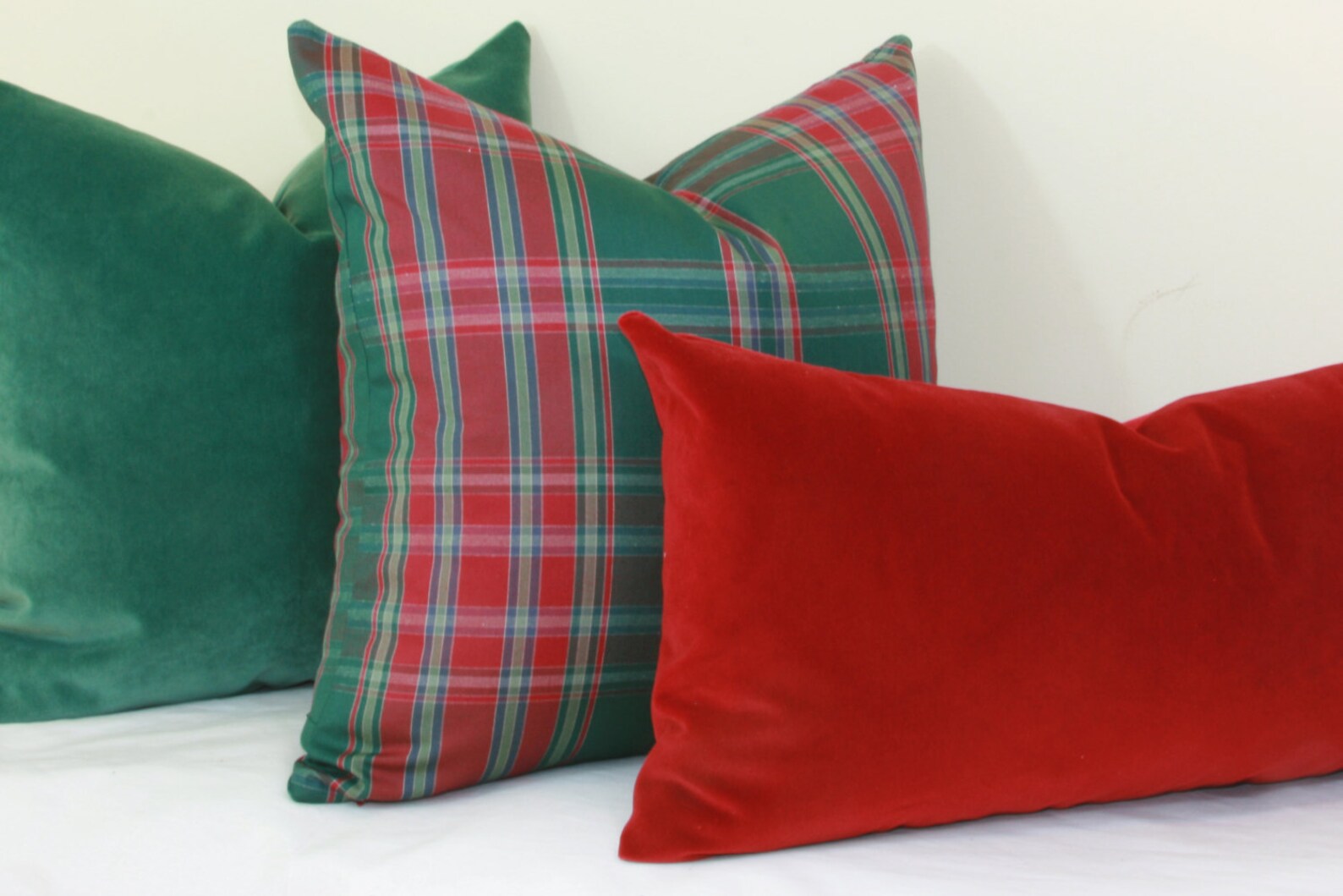 Forest Green Velvet Throw Pillow Cover 18x18 20x20 22x22 24x24 Etsy