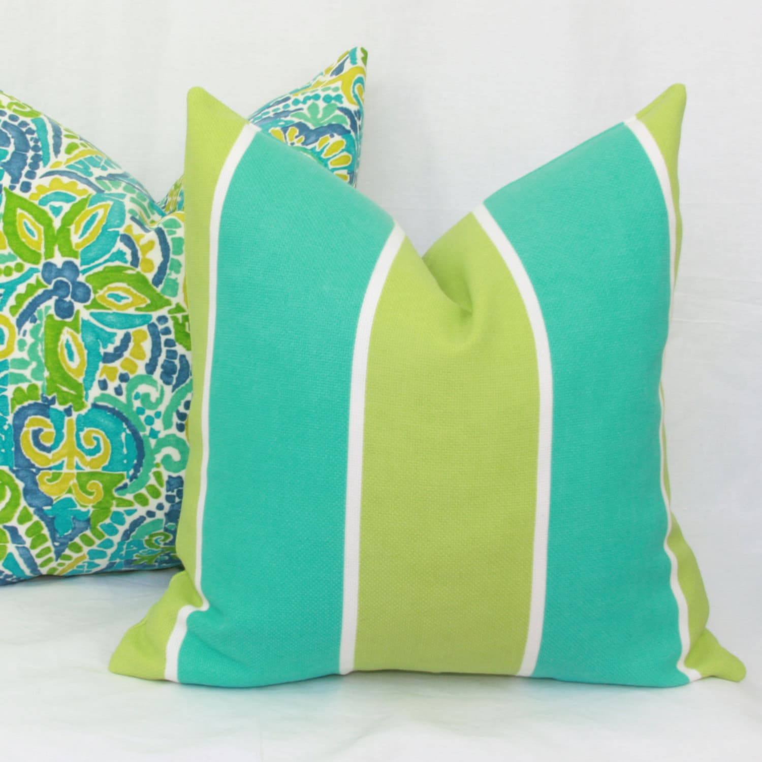 Turquoise Green Indoor/outdoor Decorative Throw Pillow