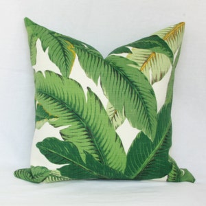 Palm leaf Banana leaf Tropical outdoor pillow cover 18x18 20x20 22x22 24x24 26x26 28x28 Euro sham Lumbar pillow Tommy Bahama image 2