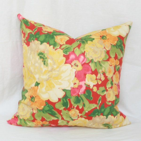 Red Yellow Pillow Etsy