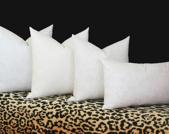 Feather down pillow inserts 90/10 16x16 18x18 20x20 22x22 24x24 26x26 28x28  Euro down insert Lumbar pillow insert