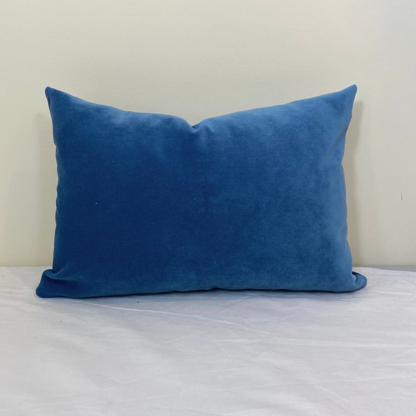 Blue Velvet Lumbar Etsy