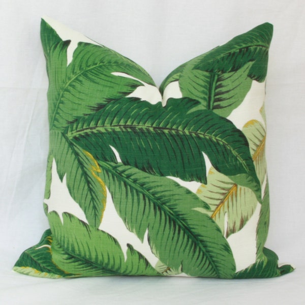 Palm leaf Banana leaf Tropical outdoor pillow cover 18x18 20x20 22x22 24x24 26x26 Euro sham lumbar pillow 12x20 12x24 14x26 16x24 16x26