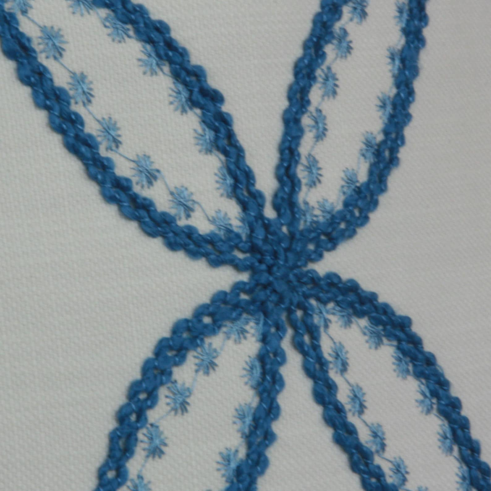 Pillow cover embroidery - cotton - bella blue main image 0