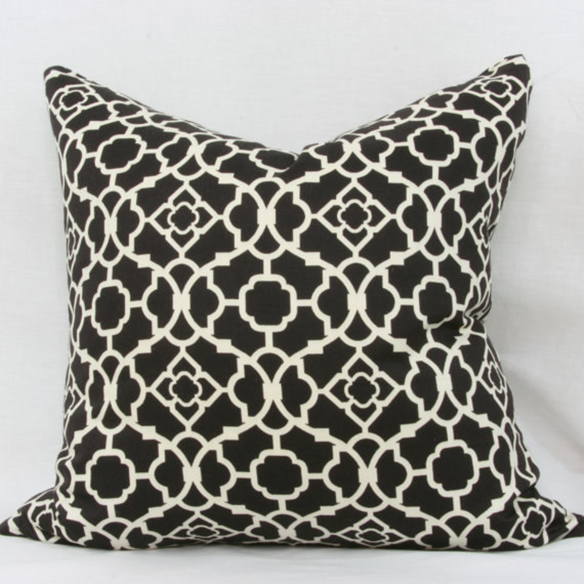 Black White Decorative Throw Pillow Cover 18x18 Pillow Cover Etsy