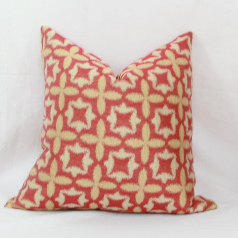 Red Gold Jacquard Pillow Cover 18x18 20x20 22x22 24x24 26x26 Etsy