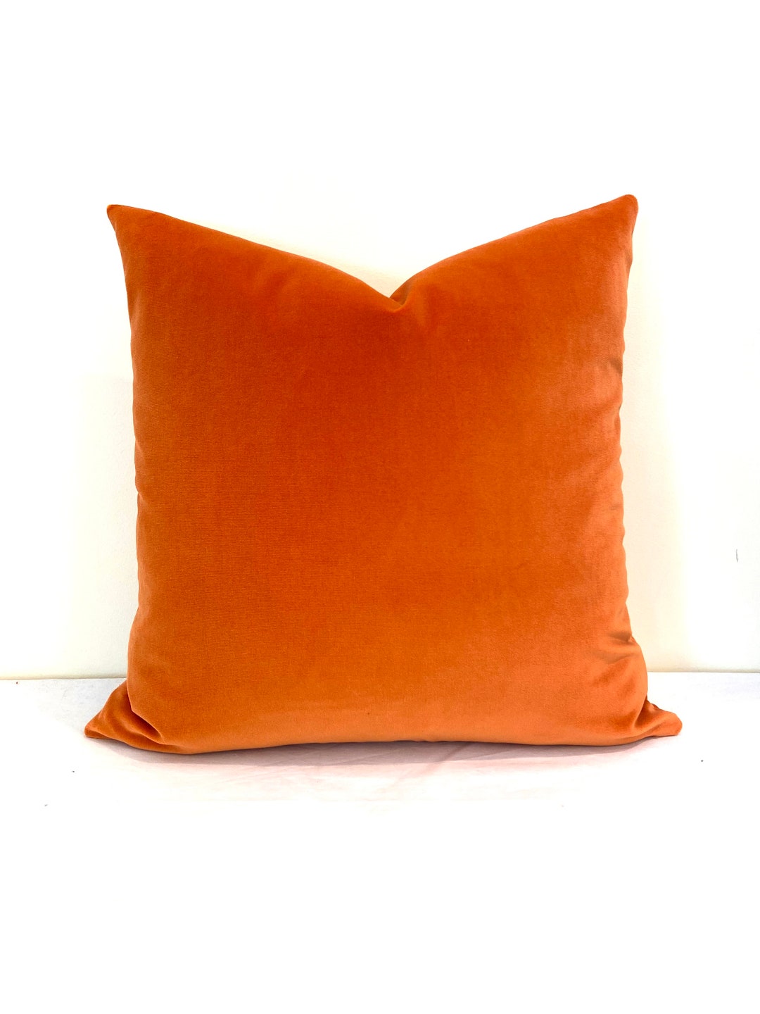 Pumpkin Cotton Velvet Pillow Cover 18x18 20x20 22x22 24x24 26x26 Orange Pillow Cover Etsy
