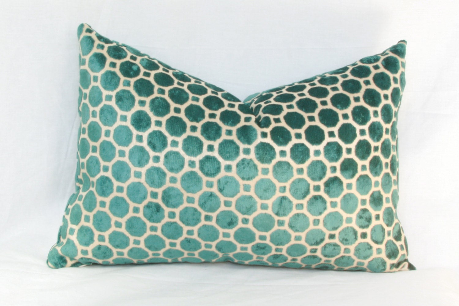 Teal velvet pillow cover 12x20 13x20 14x20 Turquoise Teal Etsy