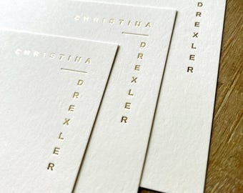 Personalized Foil Stationery | Modern Minimalist Note Cards | Custom Luxury Stationery Set