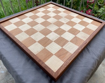 Cherry and Maple Jaques Style Chess Board