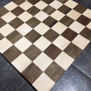 Birdseye Maple and Peruvian Walnut Chessboard
