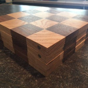 Tower Series ~ Ash and Walnut Chess Board