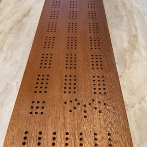 Wood Cribbage Board - 3 Person