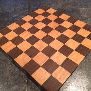 Cherry and Peruvian Walnut Chess Board