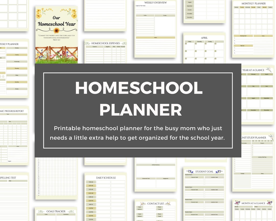 Homeschool Planner Bundle Printable 85 Pages - Etsy