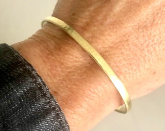 Dainty Cuff Bracelet 1/8" wide//Hammered Texture//Stacking bracelet