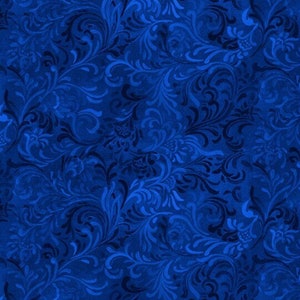 Embellishment Royal Blue 51000-444 by Wilmington Prints 100% Cotton Quilting Fabric Yardage