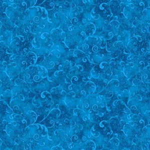 Essentials Filigree - HALF YARD Medium Blue 42324-441 by Wilmington Prints 100% Cotton Fabric