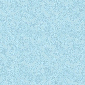 Swirling Leaves HALF YARD Arctic Blue 27650-404 Wilmington Prints 100% Cotton Fabric