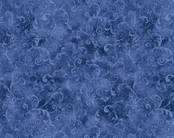 Essentials Filigree HALF YARD Dark Blue 42324-440 Wilmington Prints 100% Cotton Quilting Fabric