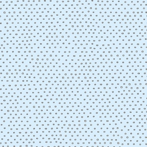 May include: A light blue background with a repeating pattern of small, irregularly shaped black squares and circles. The pattern is evenly distributed across the surface, creating a textured appearance.