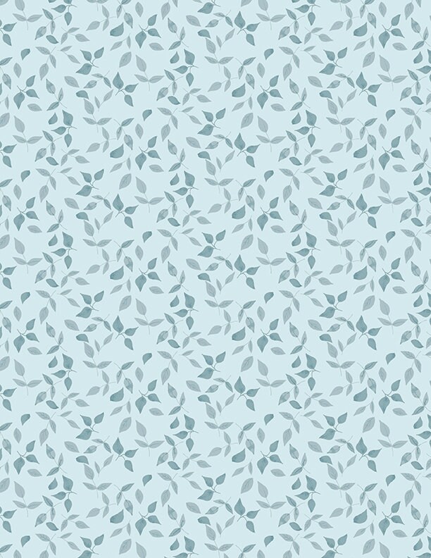 BOLT END Winsome Critters Leaf Toss Blue 36258-440 Wilmington Prints 100% Cotton Fabric