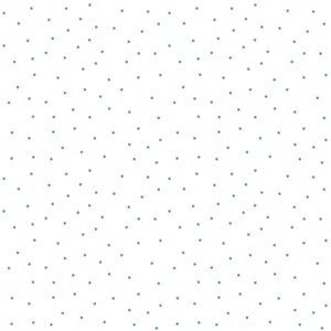 Tiny Dots HALF YARD White/Teal 8210-WQ Kimberbell / Maywood Studio 100% Cotton Quilting Fabric