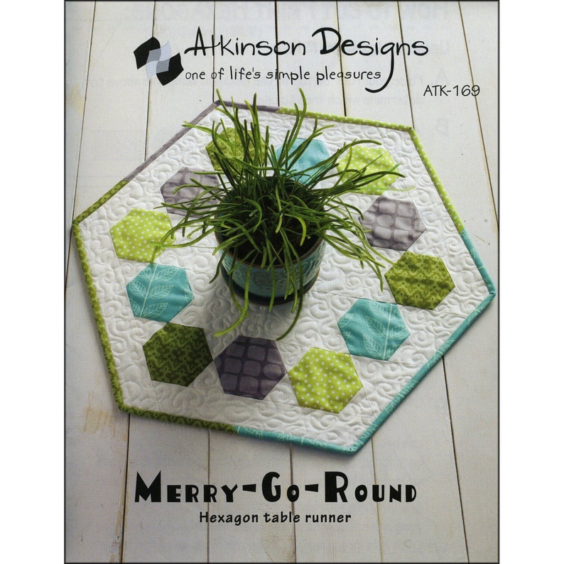 Pattern Merry Go Round Table Runner By Atkinson Designs Atd169 Paper Hexagons Quilt