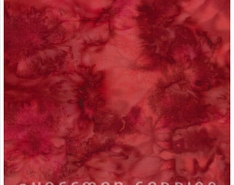 Hoffman Batik HALF YARD Red Velvet 1895-568 by Hoffman Fabrics Bali Hand Dyed 100% Cotton Batik Fabric