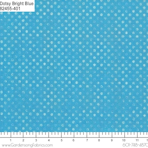 Dotsy - HALF YARD Bright Blue 82455-401 by Wilmington Prints 100% Cotton Fabric