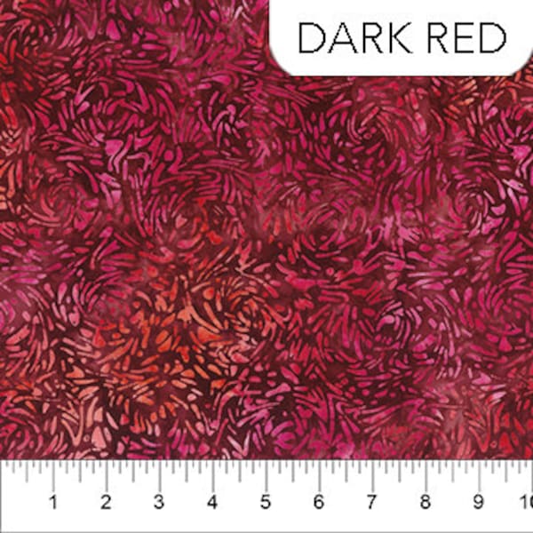 BFFs Dark Red Batik 81600-25 by Banyan Batiks / Northcott 100% Cotton Batik Quilting Fabric