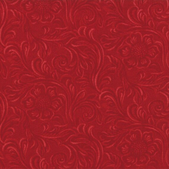 Western Basics Tooled Leather Dark Red 11216-11 by Moda 100/% Cotton Quilting Fabric Yardage