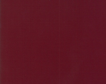 Bella Solids HALF YARD Deep Burgundy 9900-114 by Moda 100% Cotton Quilting Fabric