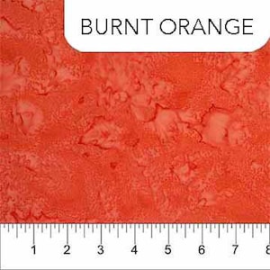 Shadows HALF YARD Burnt Orange  Batik 81300-32  by Banyan Batiks 100% Cotton Fabric