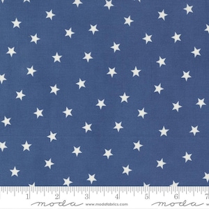 Sunrise Side Stars HALF YARD Blue 14964-26 by Minick & Simpson for Moda 100% Cotton Fabric