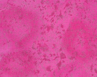 Fairy Frost HALF Yard Petal Pink w/Silver GLITTER 376-PETA Michael Miller 100% Cotton Fabric
